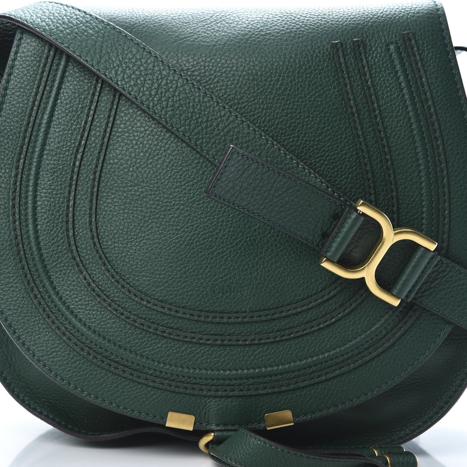 Chloe Calfskin Medium Marcie Round Crossbody Bag Epicea 9 of 11