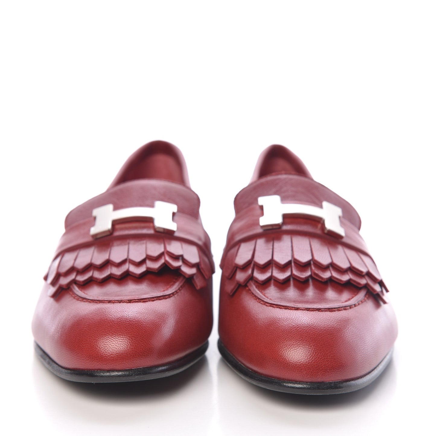 Goatskin Womens Royal Loafers 36.5 Rouge Tibétain