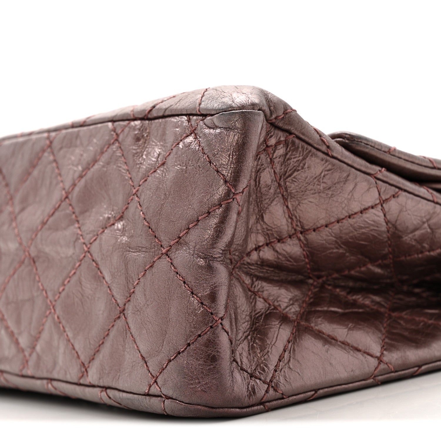 Chanel Metallic Aged Calfskin Quilted 2.55 Reissue 226 Flap Rose Fonce 10 of 16