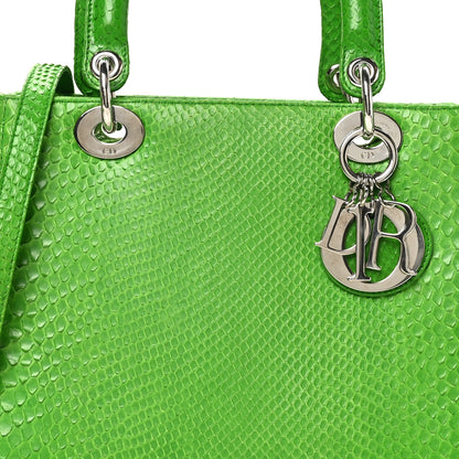 Christian Dior Snakeskin Medium Lady Dior Green 8 of 10