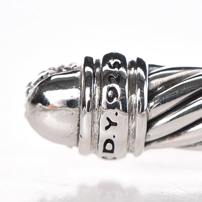David Yurman Sterling Silver Pave Diamond 5mm Cable Classics Bracelet 4 of 4