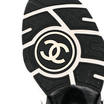 Chanel Fabric Suede Calfskin CC Sneakers 40 Grey Black 8 of 12