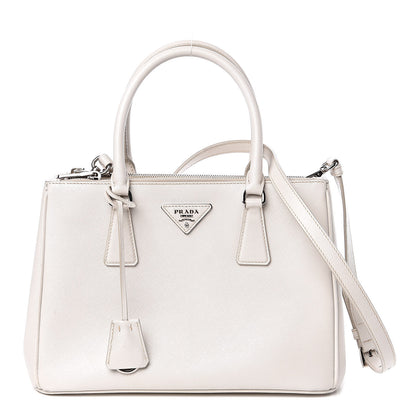 Prada Saffiano Small Galleria Double Zip Tote Talco 1 of 15