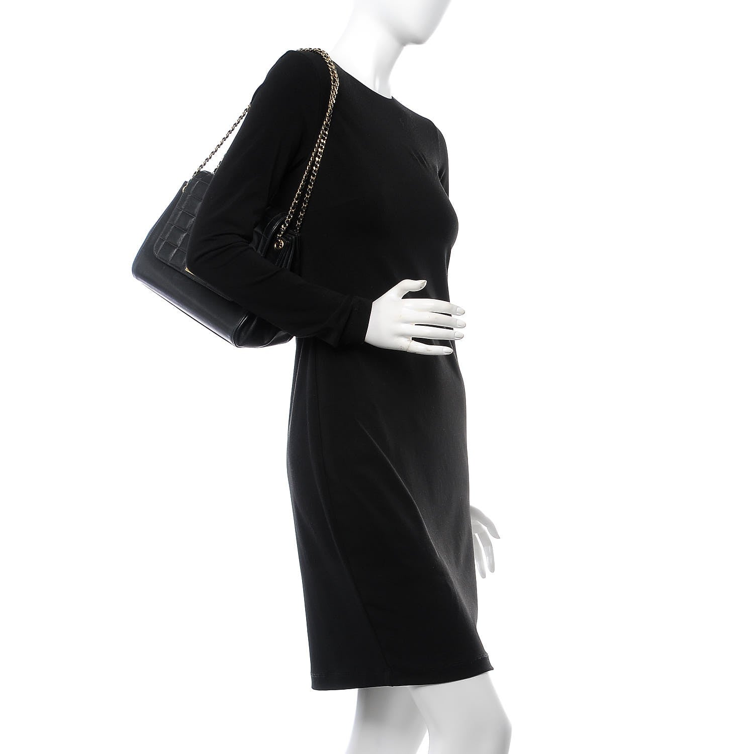 Chanel Lambskin Chocolate Bar Accordion Flap Black 2 of 10