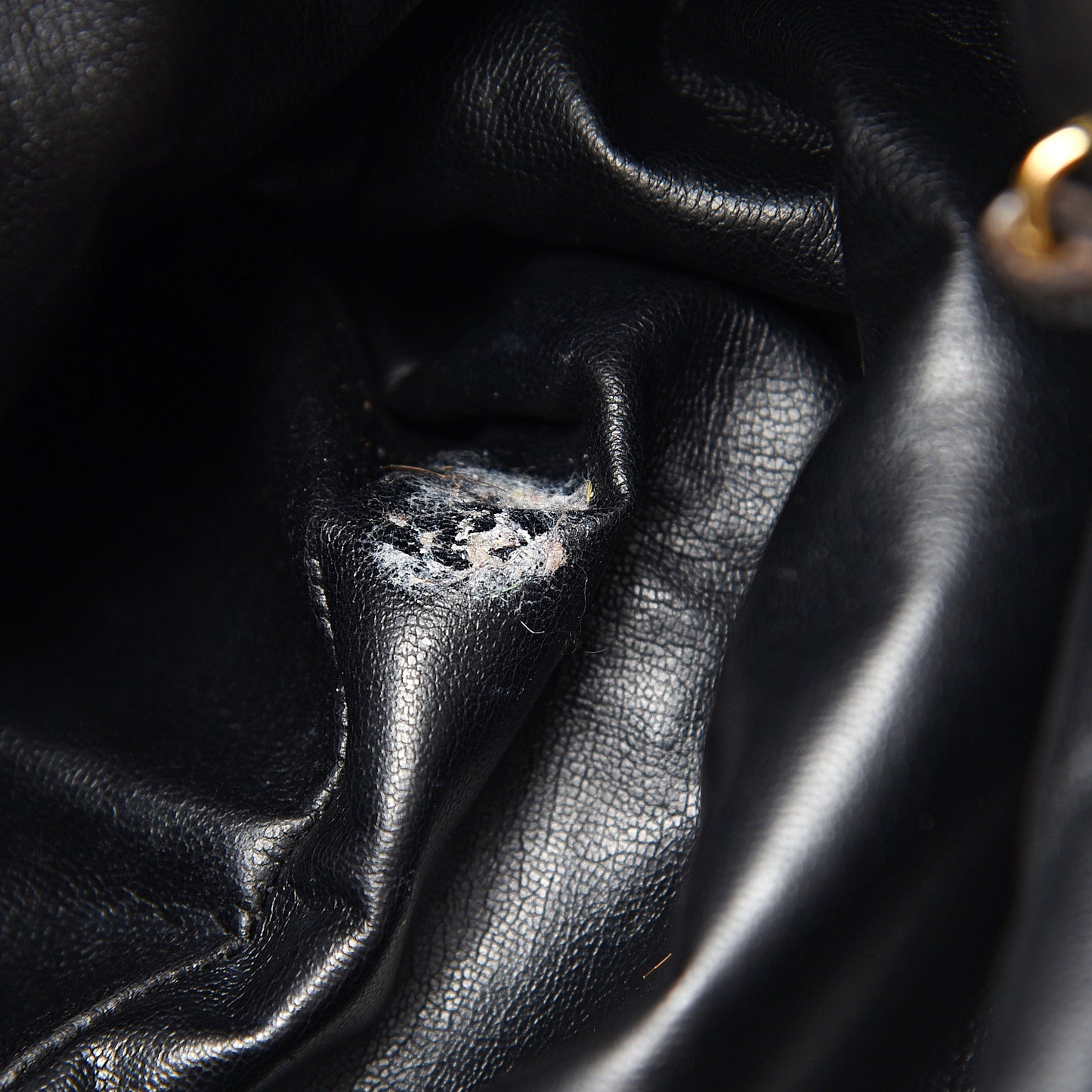 Lambskin CC Drawstring Backpack Black