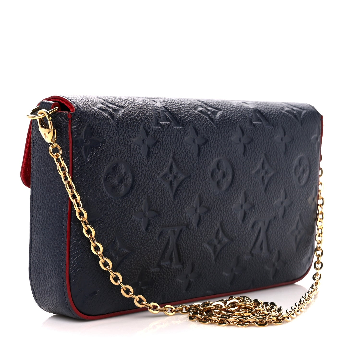Empreinte Pochette Felicie Chain Wallet Marine Rouge
