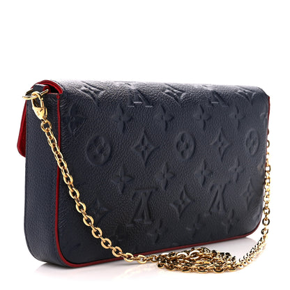 Louis Vuitton Empreinte Pochette Felicie Chain Wallet Marine Rouge 4 of 16