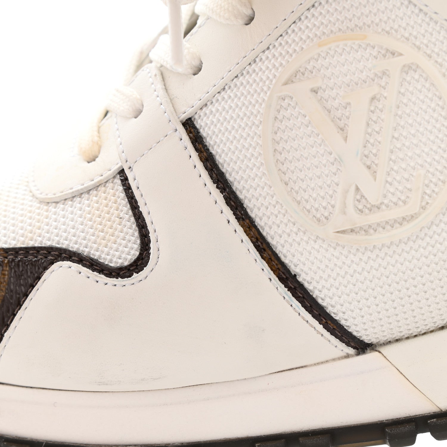 Louis Vuitton Calfskin Monogram Run Away Sneakers 38.5 White 19 of 21
