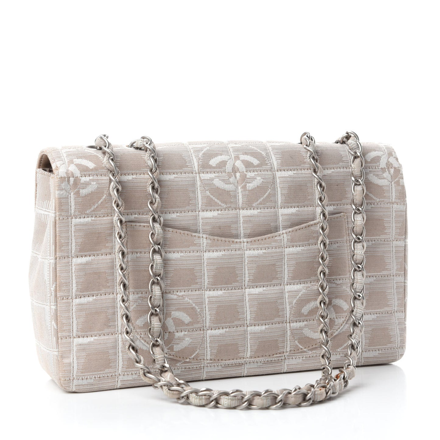 Nylon Medium Travel Flap Light Beige