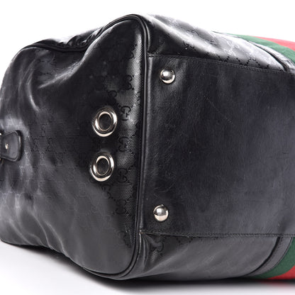 Gucci Imprime Monogram Web Carry On Duffle Bag Black 18 of 19
