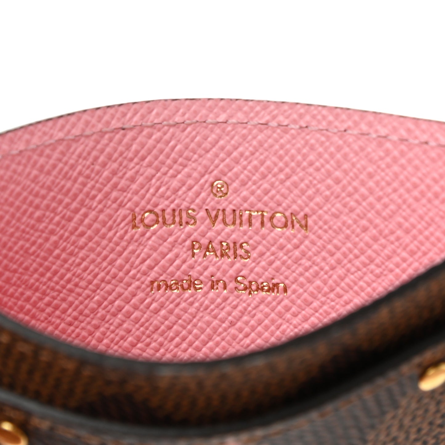 Damier Ebene Studded Card Holder