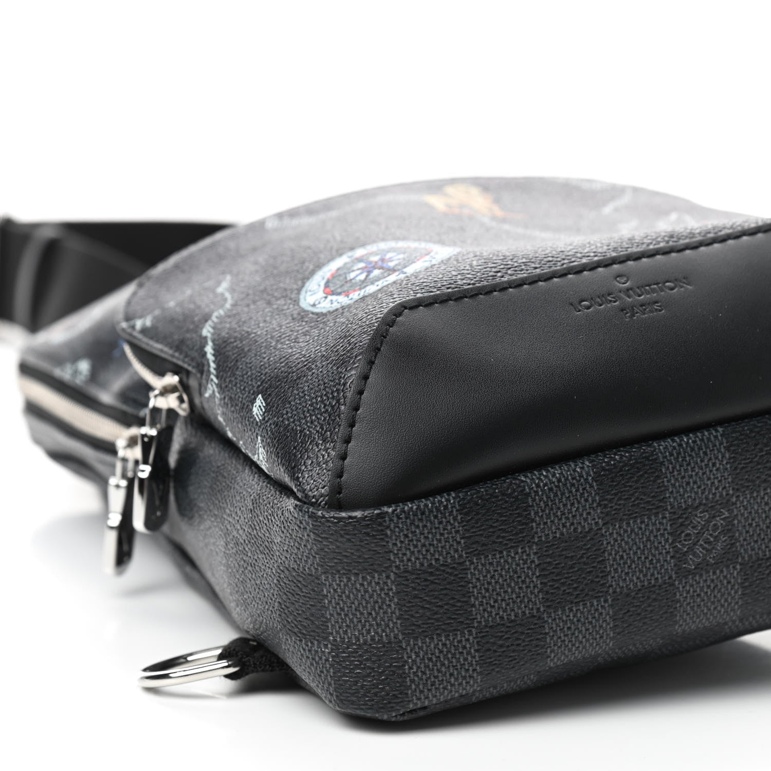 Louis Vuitton Damier Graphite World Map Avenue Sling Backpack 6 of 9