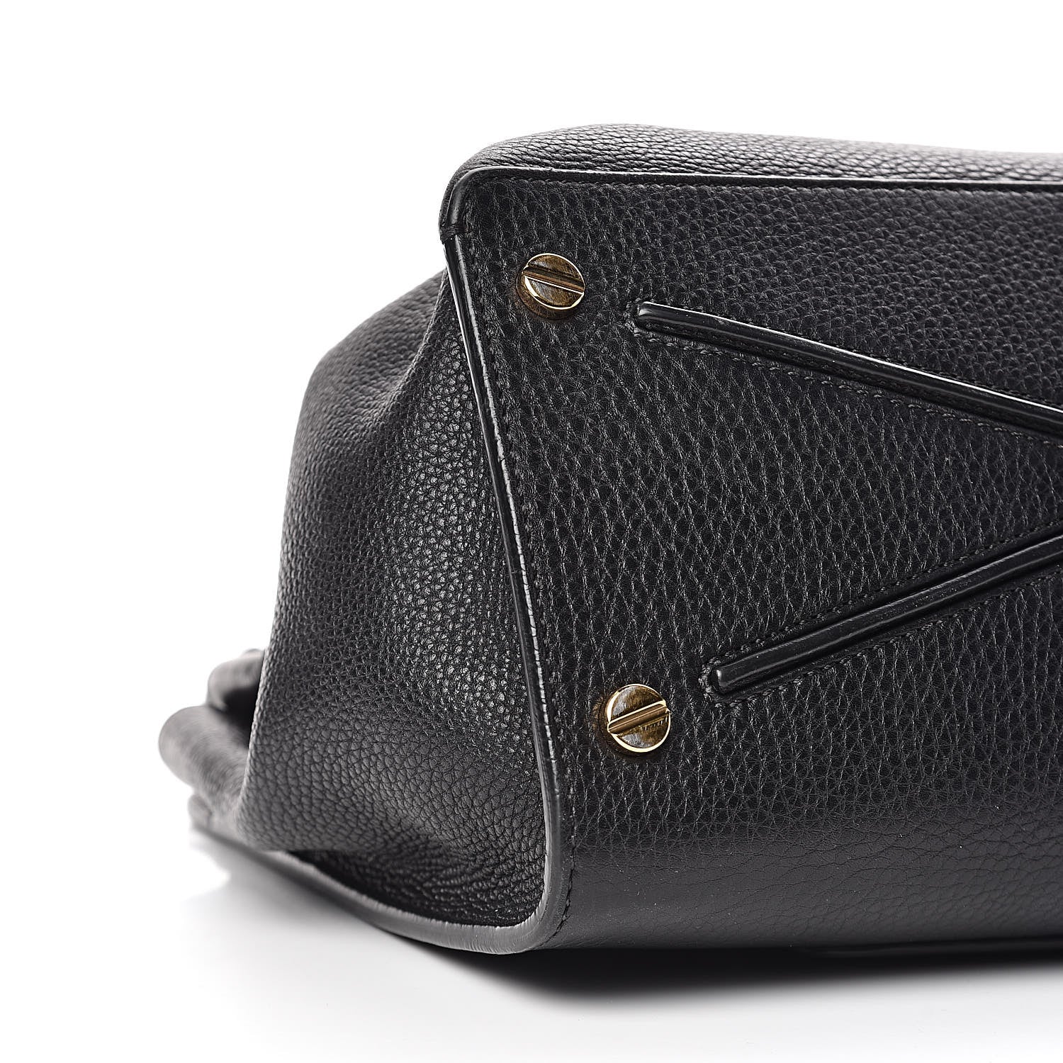Valentino Garavani Pebbled Calfskin Large JoyLock Satchel Black 12 of 14