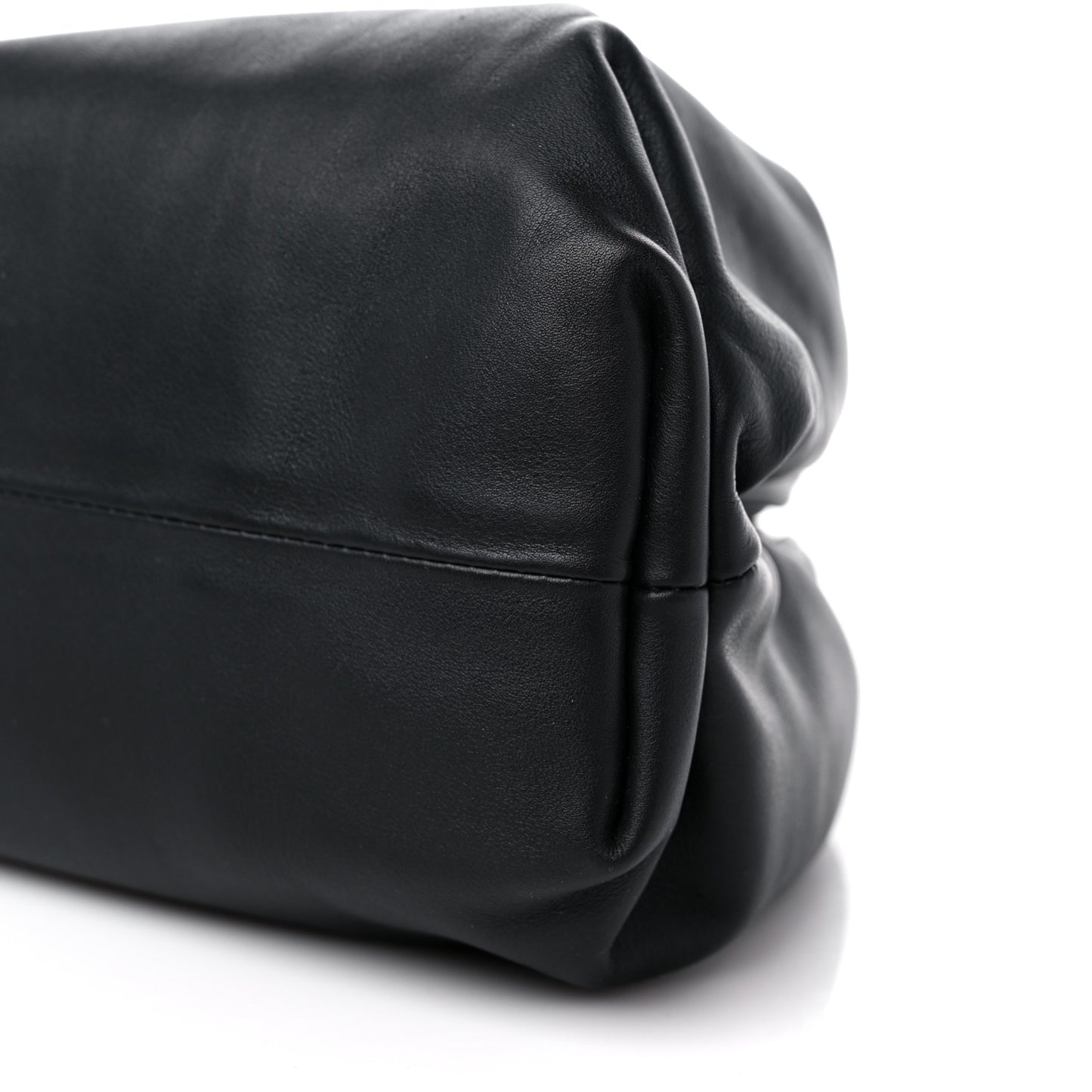 Smooth Butter Calf The Pouch Oversized Clutch Black