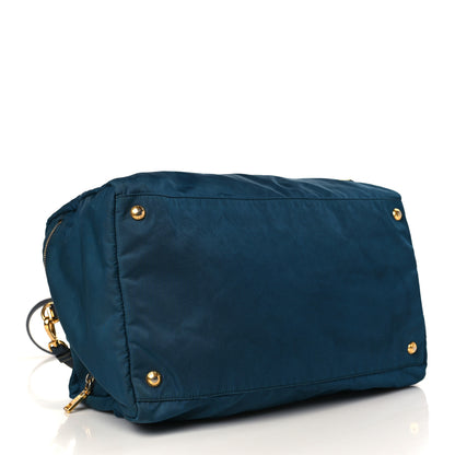 Prada Tessuto Nylon Satchel Blue 3 of 8