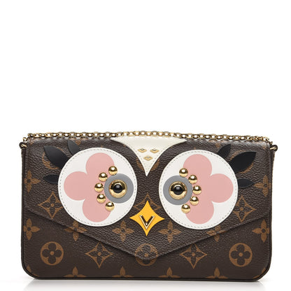 Louis Vuitton Monogram Lovely Birds Pochette Felicie Chain Wallet 1 of 9