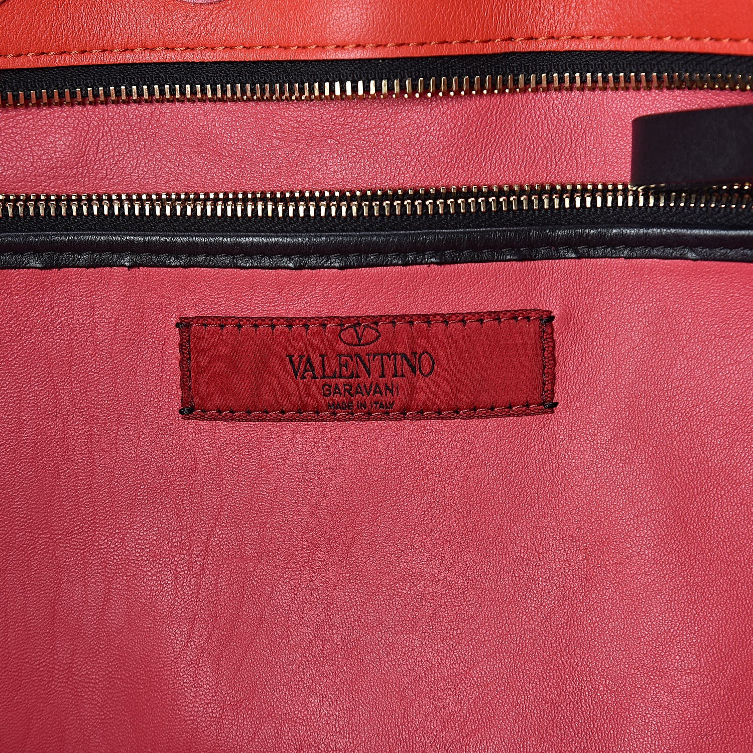 Valentino Garavani Calfskin Carmen Medium Tote Black Deep Rose 6 of 10