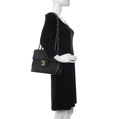 Chanel Lambskin Quilted XL Jumbo Single Flap Black 3 of 33