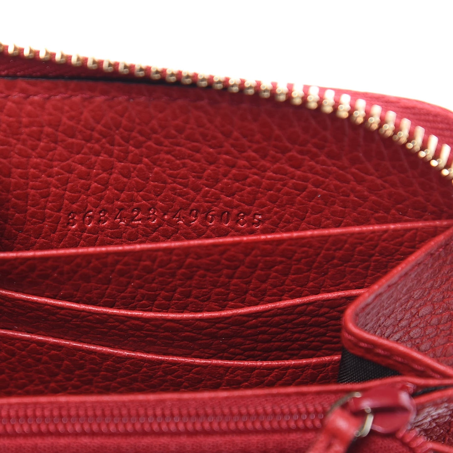 Monogram Dollar Calfskin Zip Around Wallet Beige Ebony Rosso