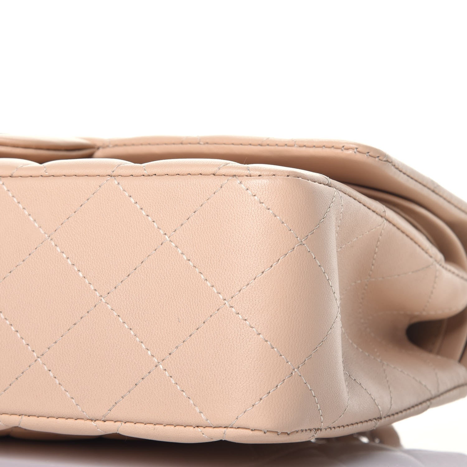 Chanel Lambskin Quilted Medium Double Flap Beige 8 of 8