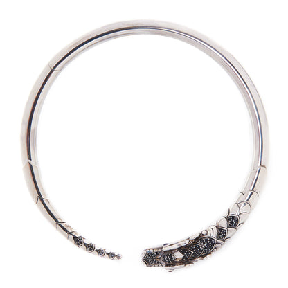 John Hardy Sterling Silver Black Blue Sapphire Legends Naga Dragon Choker Necklace 1 of 6