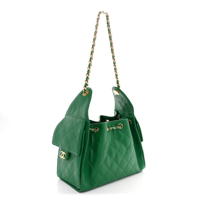 Chanel Caviar Quilted Small Chanel 25 Handbag Green 3 of 11