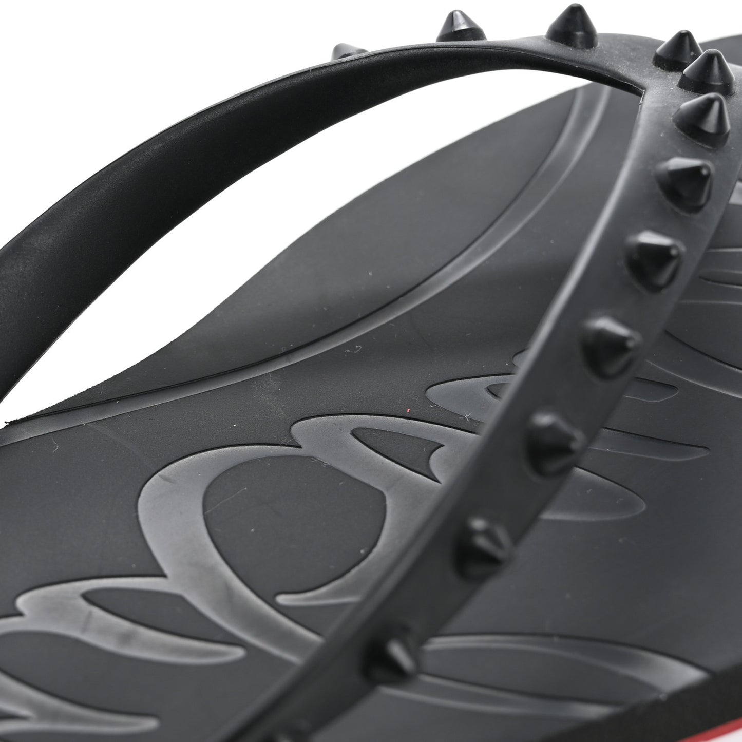 Rubber Spike Loubi Donna Flip Flop 41 Black
