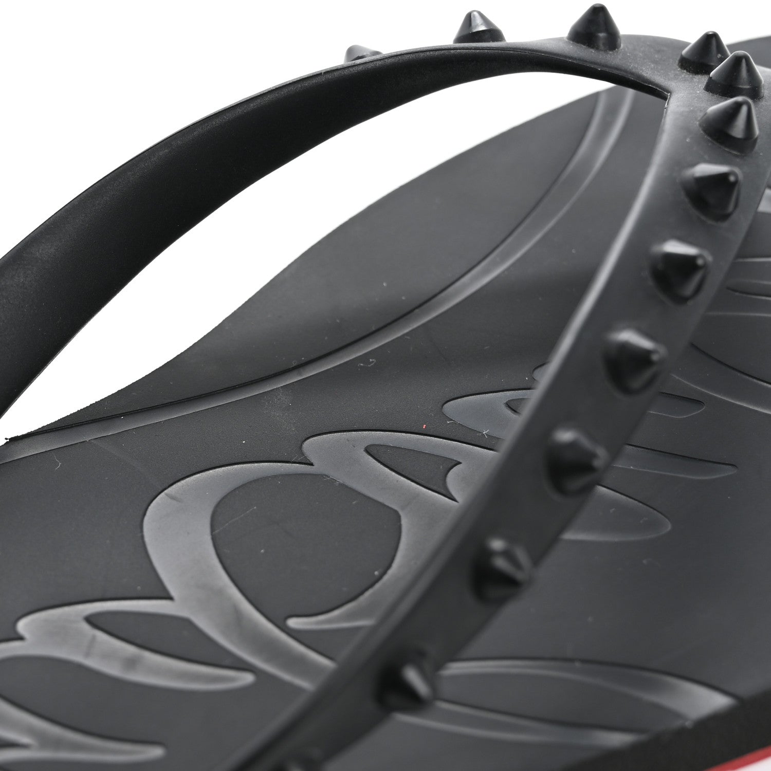 Christian Louboutin Rubber Spike Loubi Donna Flip Flop 41 Black 9 of 10