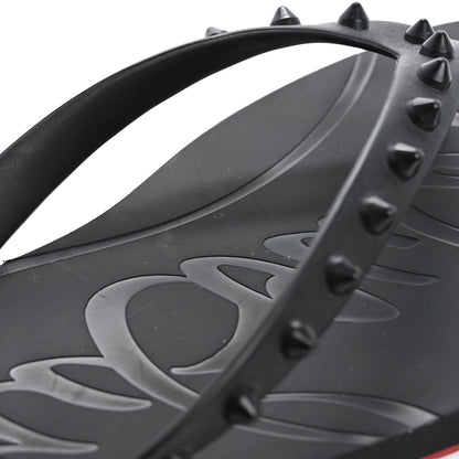 Christian Louboutin Rubber Spike Loubi Donna Flip Flop 41 Black 9 of 10