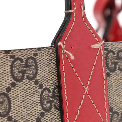 Gucci GG Supreme Medium Reversible Tote Beige Red 19 of 19