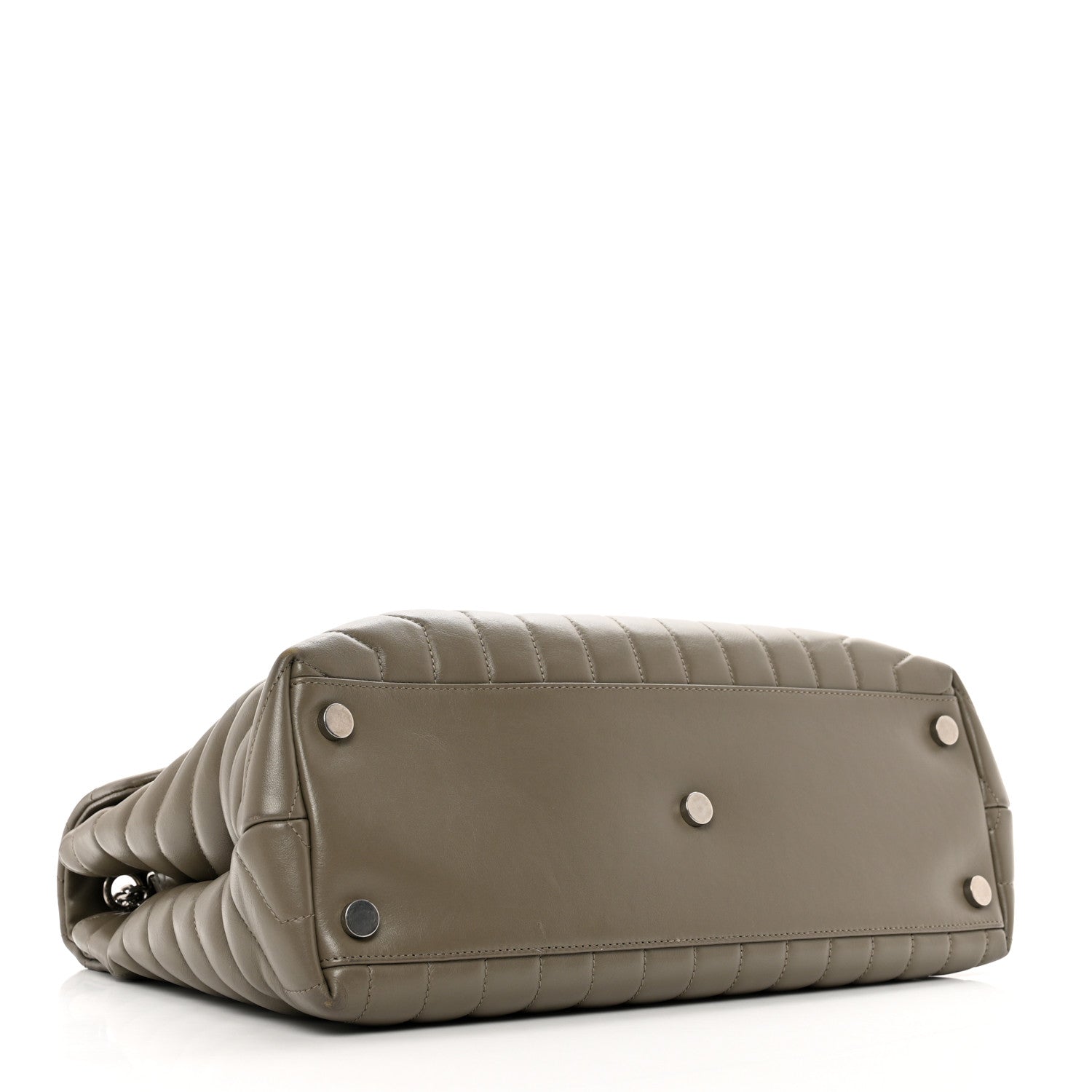 Saint Laurent Calfskin Y Quilted Monogram Large Loulou Chain Satchel Storm 4 of 10
