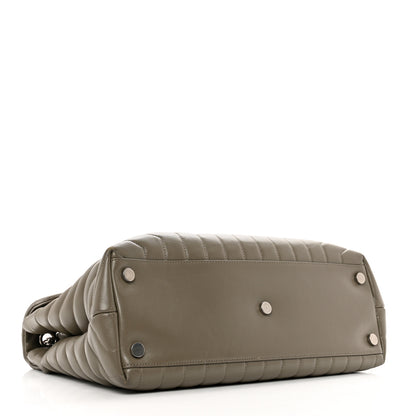 Saint Laurent Calfskin Y Quilted Monogram Large Loulou Chain Satchel Storm 4 of 10