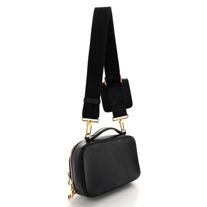 Louis Vuitton Calfskin Monogram Embossed Utility Crossbody Black 3 of 16