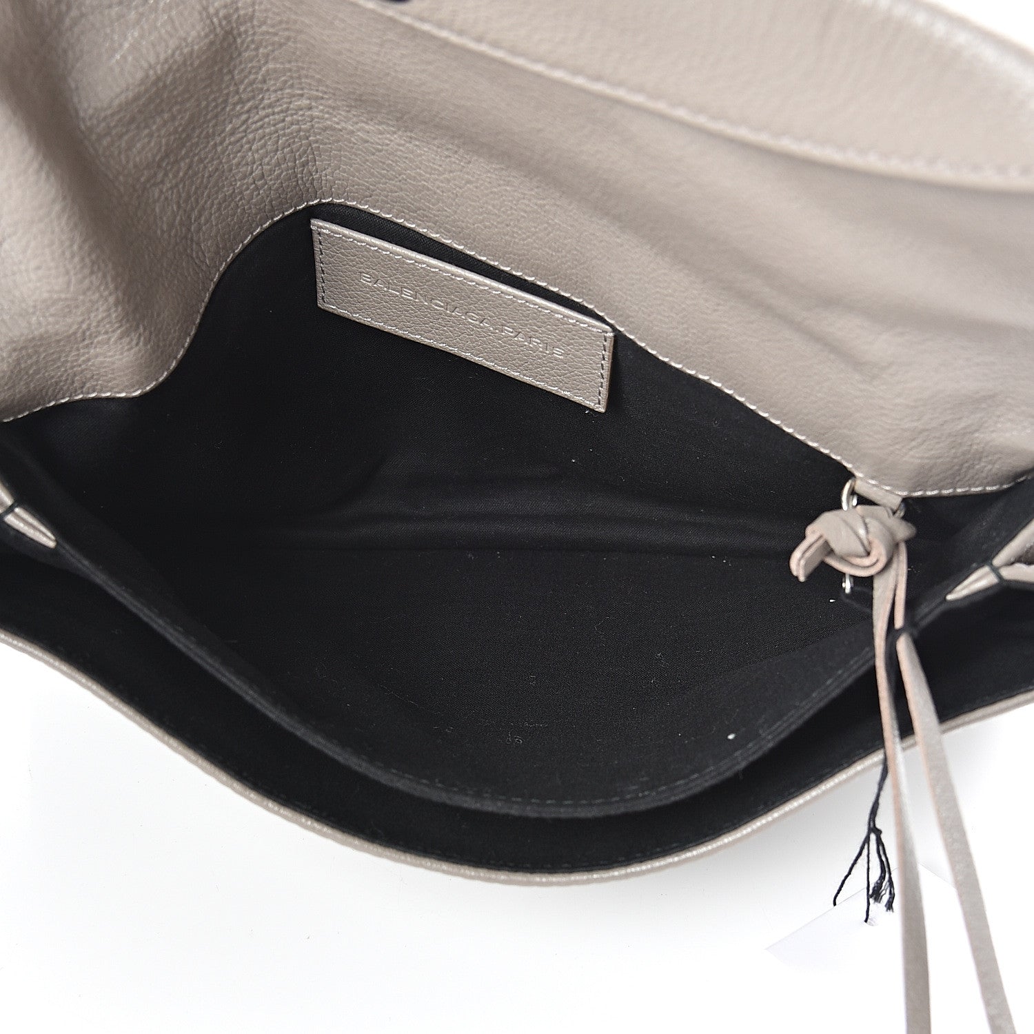 Balenciaga Agneau Giant 12 Silver Hardware Envelope Clutch Gris Poivre 5 of 9