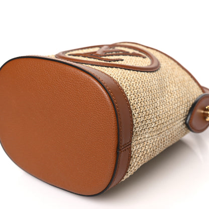 Louis Vuitton Kitted Raffia Petit Bucket Caramel 8 of 8