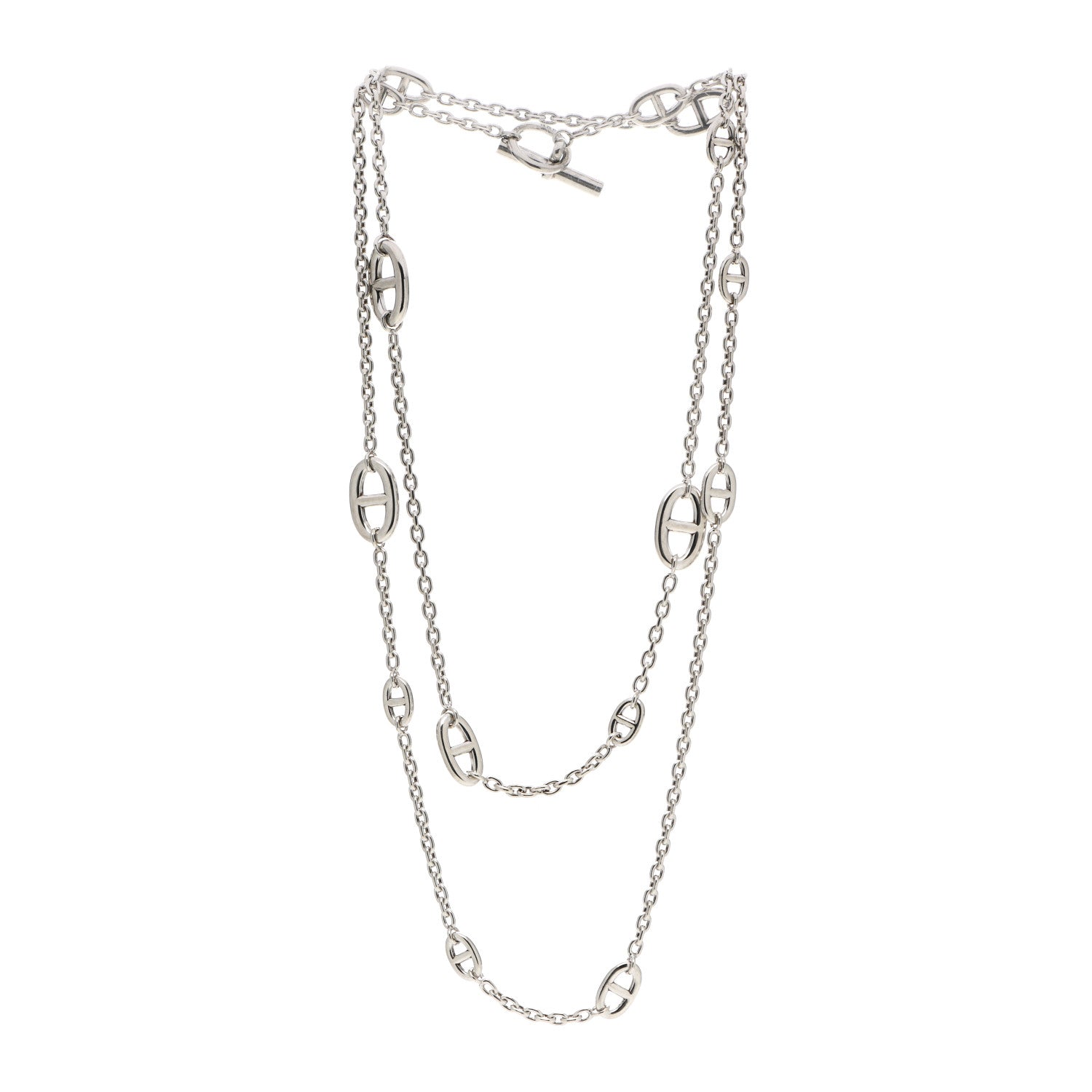 Hermes Sterling Silver Farandole Necklace 160 3 of 5
