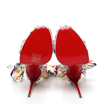 Christian Louboutin Crepe Satin ABC Du Desert 120 Sandal 37 Multicolor 5 of 9