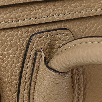 Celine Drummed Calfskin Nano Luggage Dune 28 of 33