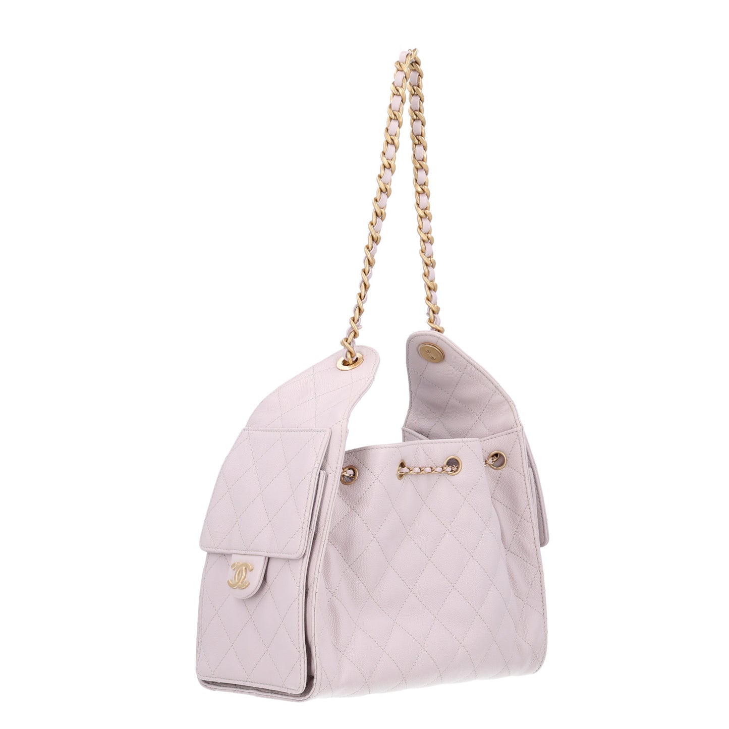 Caviar Quilted Small Chanel 25 Handbag Lilas Lilac