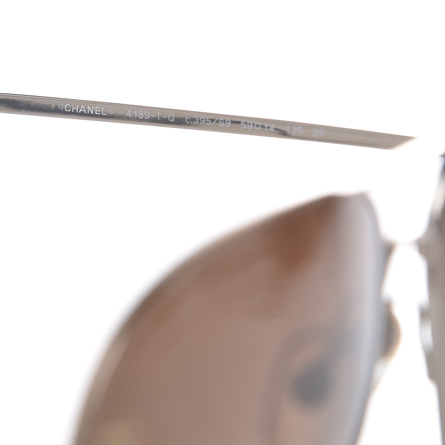 Chanel Polarized CC Aviator Sunglasses 4189-T-Q Gold 5 of 9