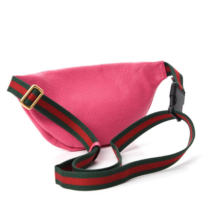 Gucci Grained Calfskin Small Logo Belt Bag Box Pink Green 4 of 11