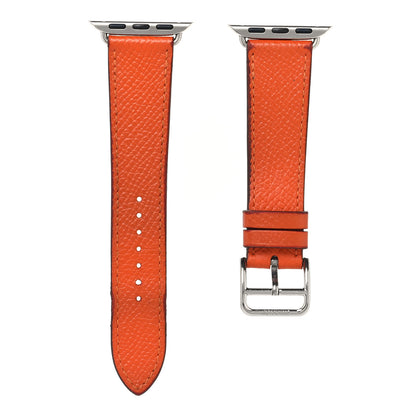Hermes Epsom 40mm Apple Watch Single Tour Band Feu 1 of 7