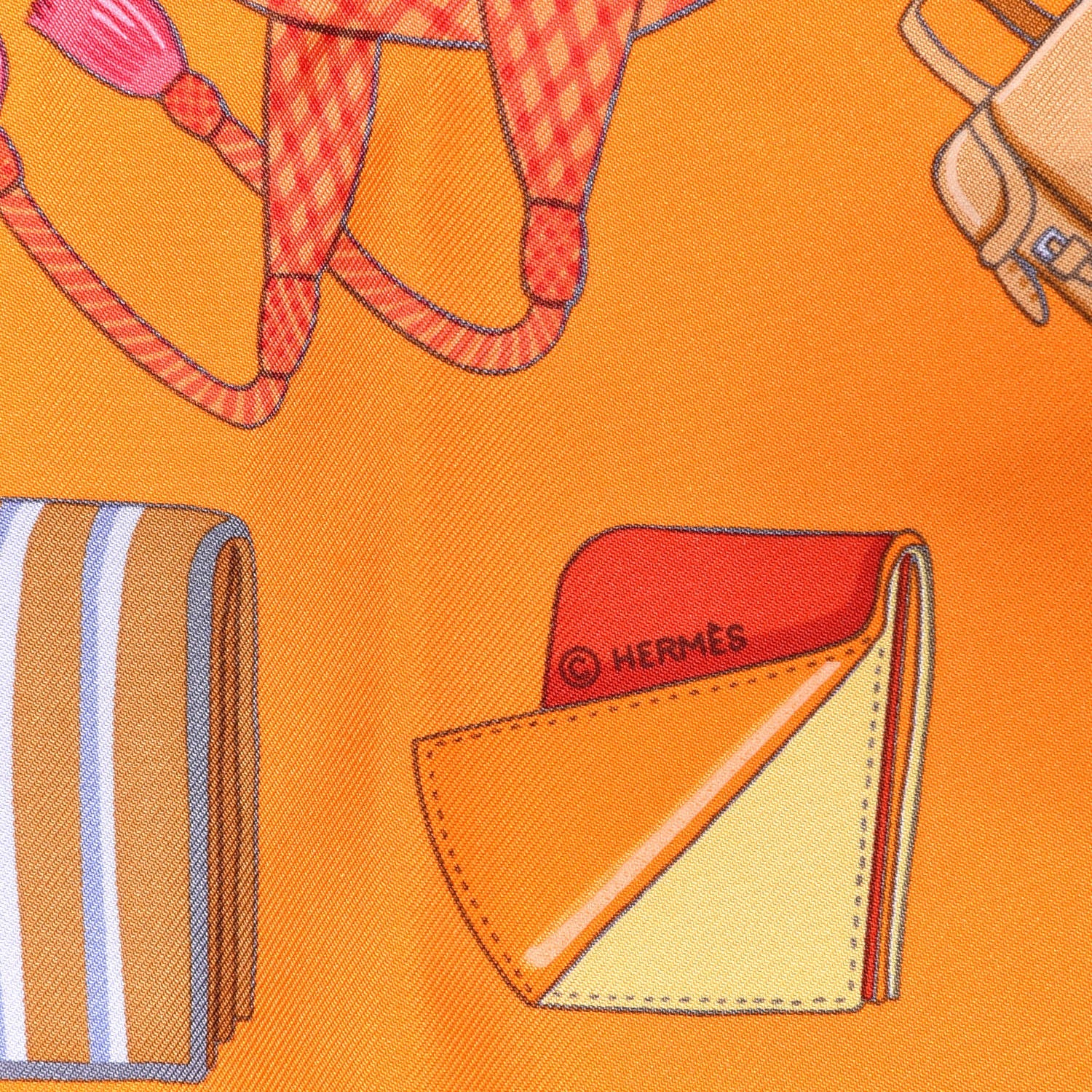 Hermes Silk Albums de Colportage Scarf 90 4 of 5