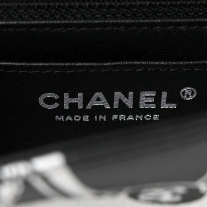 Chanel Lambskin Printed Mini Rectangular Flap Black Silver 6 of 11