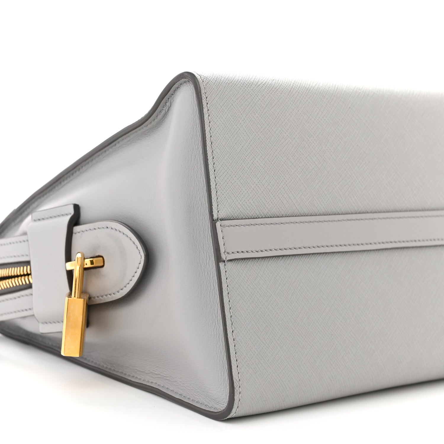 Prada Saffiano City Calfskin Medium Esplanade Tote Mercurio 9 of 11