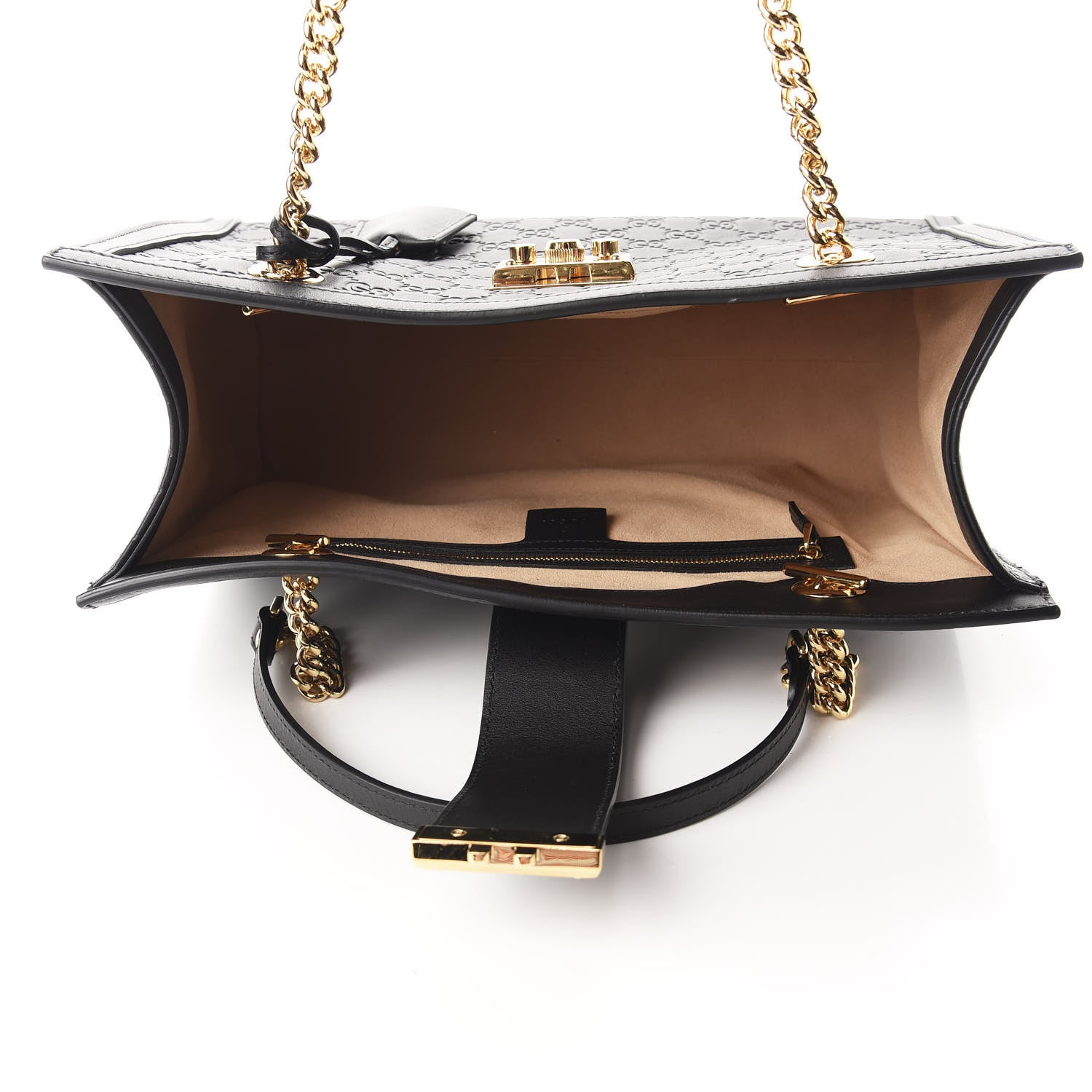 Gucci Guccissima Medium Padlock Tote Black 5 of 10