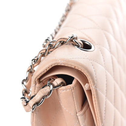 Chanel Lambskin Quilted Medium Double Flap Light Pink 13 of 25