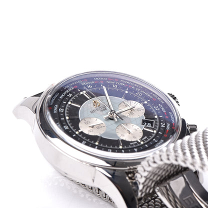 Breitling Stainless Steel 46mm Transocean Unitime Chronograph Automatic Watch Black AB0510 8 of 9