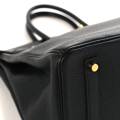 Hermes Taurillon Clemence Birkin 35 Black 9 of 13