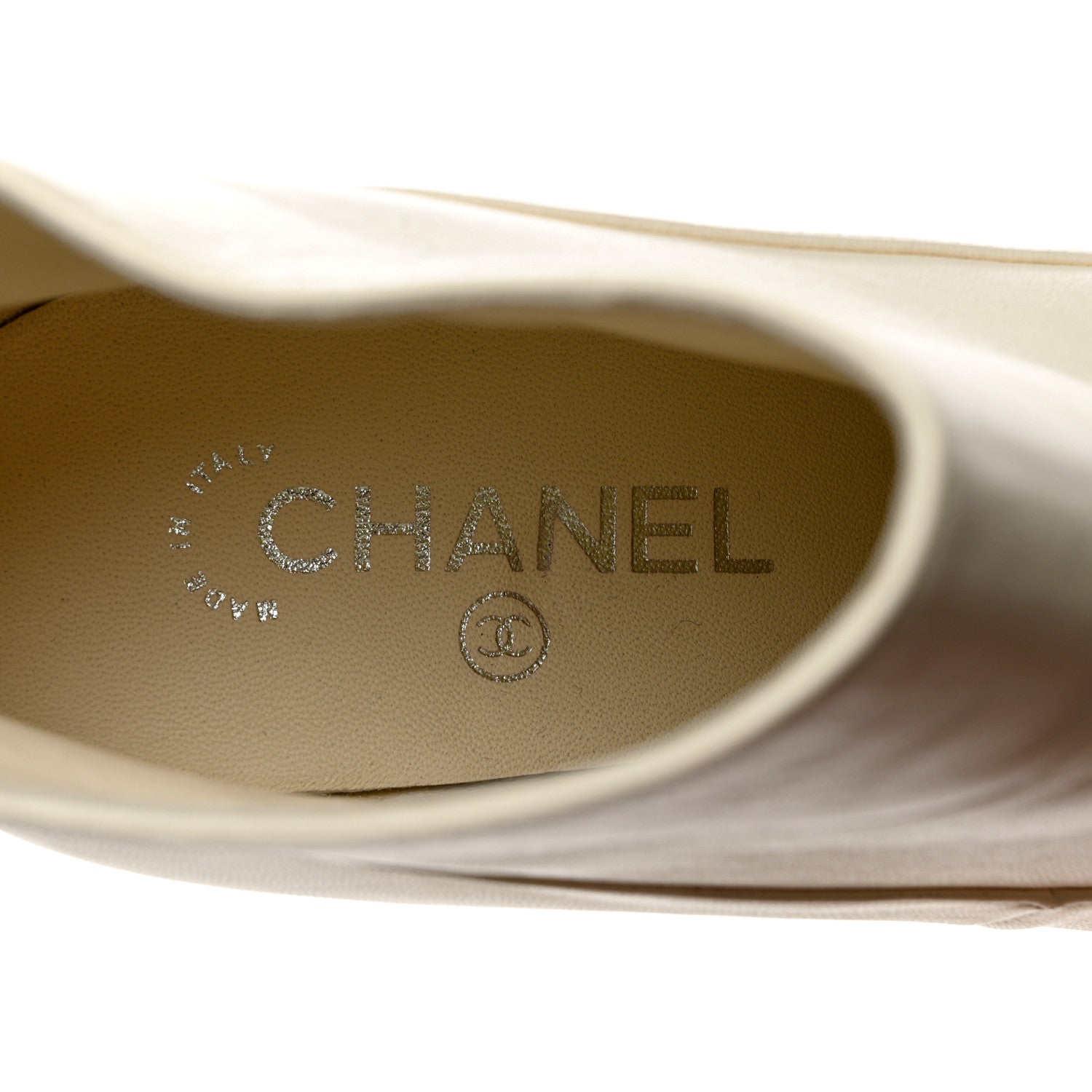 Chanel Lambskin Patent Calfskin Pearl Cap Toe Short Boots 42 Ivory Black 7 of 9